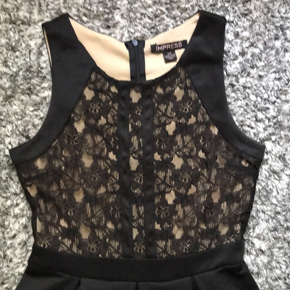 Black dress with lace overlay  S - Picture 2 of 7